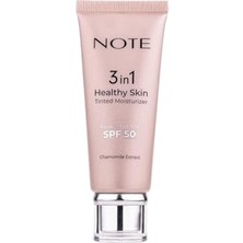Cekar Store Note Cosmetics 3 In 1 Healthy Skin Light Tinted Moisturizer 50 Spf Renk Ton Eşitleyici Aydınlatıcı Krem, 00 Açık Ton