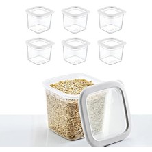 Cekar Store Smartware 6'lı Set Skali Kare Saklama Kabı Beyaz 740 ml
