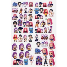 Dodomar K Pop Huntrix Demon Hunters Sticker 33X48 cm Büyük Boy Parti Sticker Duvar Süsü