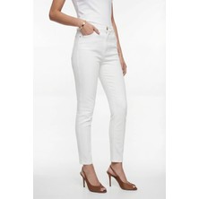 Masha Kate Beyaz Denim Pantolon