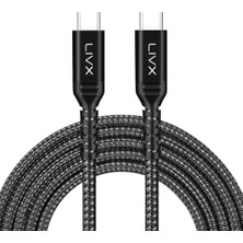 Cekar Store Livx Special 100W Type C To Type C 2 Metre Örgülü Hızlı Şarj Kablosu Yct-02