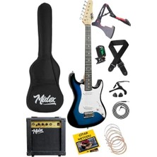 Cekar Store Midex CEG-36BL 8-12 Yaş Çocuklar Için Amfili Full 3/4 36 Inç Elektro Gitar Seti Blue