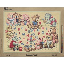 Seg de Paris Seg Baskılı Goblen 929 227 Nounours Party 45X60CM Tablo Pano