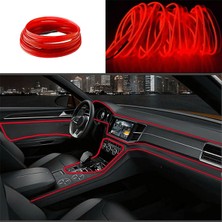 Autowise Araç Içi Neon Aydınlatma LED Göğüs Torpido Ledi Neon Ip LED Kırmızı 2 Metre