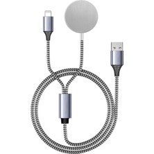 Jopus 2\'si 1 Arada Lightning Şarj Kablosu Wireless Magsafe Sarj Cihazi PD-W13