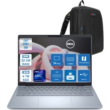 Dell 14 Plus Core Ultra 7 258V 32GB 4tb SSD Intel Arc 140V Gpu 14" 2.5k 2560X1600 300NITS Wi-Fi7 Windows 11 Home Kurumsal Bilgisayar DBCU7321WH12 + Zettaçanta
