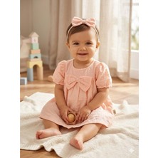 Gültekin Bebe Elci Fiyonklu Taçlı Elbise 1-3 Yaş -4367285 - Somon