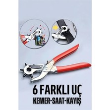 Nevamel® Turk Kemer Delici Pense 6 Uçlu Saat Kayış Kemer Delme Pensesi