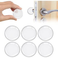 Cekar Store Kapı Stoperi, 6 Adet Zarif Kapı Tamponu, Şeffaf, 40 x 8 mm Silikon Kapı Stoperi, Duvar, Kendinden Yapışkanlı, Şeffaf, Kapı Kolu Tamponu Için Yuvarlak, Koruyucu Kapı, Tampon, Duvar Susturucu