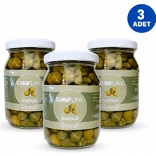 Chefline Cheflıne Kapari Çiçeği 185 gr x 3 Adet | Kapari Turşusu | Salata ve Meze Için