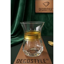 Decostyle Eleven Ajda Çay Bardağı 160 cc Mat Gold Soğuk Kesme 6 Adet