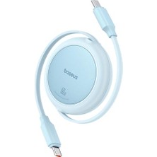 Cekar Store Baseus Free2 Pull Makaralı Type-C 60W Kablo 1m. Mavi