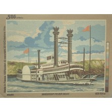 Seg de Paris Seg Baskılı Goblen 929 531 Mississipi River Boat 45X60CM Tablo Pano