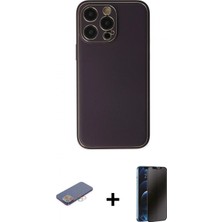 İlk El Grup Pilelistore™ iPhone 13 Pro Max Kılıf Yadigar Klasik - Siyah 3D Antistatik Hayalet Cam Ekran Koruyucu + Renkli Kamera Lens Koruma Cam - Pe