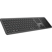 Everest Kb-53 Gri/siyah 2.4+Bt1+Bt2+Bt3 Çoklu Cihaz Bağlantılı Q Kablosuz Klavye