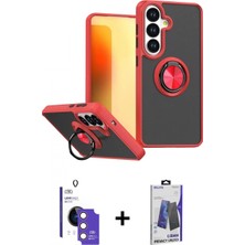 Marsilyan™- Galaxy S26 Kılıf Yörünge Çizgi - Siyah Bilvis Hayalet Cam Ekran Koruyucu + Bilvis Titan Kamera Lens - Pe