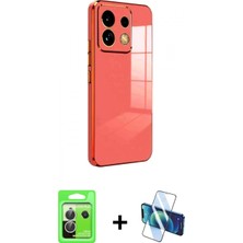 Pileli Store Pilelistore™ Redmi Note 13 Pro 5g Kılıf Yankı Serisi - Siyah 3D Antistatik Seramik Nano Ekran Koruyucu + Raze Metal Kamera Lens - Gs