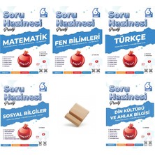 Nartest Yayınevi Nartest 6. Sınıf Soru Haznesi Matematik Fen Türkçe Sosyal Din Soru Bankası 5li Set + Telefon Standı
