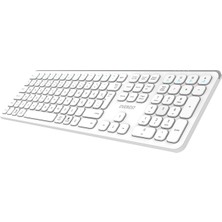 Everest Kb-53 Beyaz/gri 2.4+Bt1+Bt2+Bt3 Çoklu Cihaz Bağlantılı Q Kablosuz Klavye