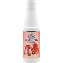 Ovalette Topping Çilek Sosu 1 kg – Waffle, Pancake, Tatlı ve Içecekler Için Yoğun Çilek Aromalı Topping