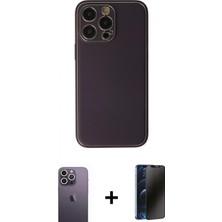 İlk El Grup Pilelistore™ iPhone 13 Pro Max Kılıf Yadigar Klasik - Siyah 3D Antistatik Hayalet Cam Ekran Koruyucu + Neon Fosforlu Kamera Lens - Bz