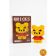 Bricks Winnie Karakter Figürü 3D Yapboz Puzzle Yapı Oyuncakları