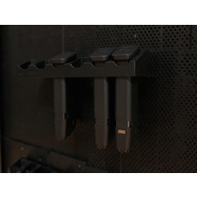 Print Zone Glock 17 ve 19 Uyumlu Duvara Monte Şarjör Tutucu - 6 Bölmeli