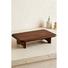 MİEN Akasya Ahşap Dikdörtgen Ayaklı Sunumluk Kesim Tahtası 35*22*8cm