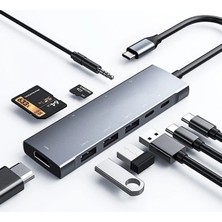 Nevamel Ally  9 In1 Type C Hub 4K 30hz HDMI USB 3.0sdpd ADAPTÖR-(5775)
