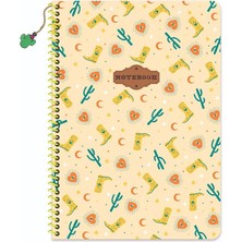 Keskin Color Keskin A4 Kareli Spiralli Charmlı Kovboy Defter - Sarı