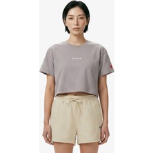 UNITED4 Regular Fit Kadın Gri T-Shirt.GRI