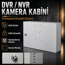 MN6 MN110DV Kilitli Metal Dvr Kamera Kabin 45X35X10 Cm–duvar Tipi Güvenlik Kasa–premium Kablo Düzenleme