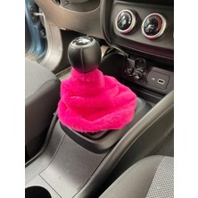 Hobilinka Yumuşak Peluş Vites Körüğü Vites Süsü Fuşya Pembe