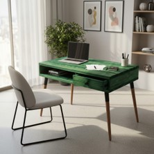 Mobenta Neo Desk: Masif Çalışma Masası 1 Çekmece ve 1 Laptop Bölmesi - 120X60 Ye