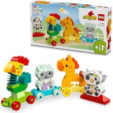 Cekar Store LEGO Duplo Ilk Hayvan Trenim 10412 – 1.5 Yaş ve Üzeri Çocuklar Için Doğum Günü Hediyesi Fikri, Tekerlekli Oyuncak Tren ve 4 Inşa Edilebilen Hayvan Figürü Içeren Eğitici Oyuncak Yapım Seti (19 Parça)