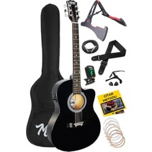 Cekar Store Midex RG-560BK Pack Siyah Elektro Akustik Gitar Full Set Ekolayzerli 40 Inç 4/4 Yetişkin