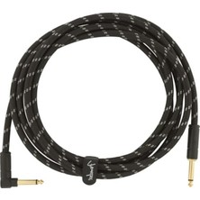 Cekar Store Deluxe Series Instrument Cable Black Tweed Açılı - 3 Metre Enstrüman Kablosu