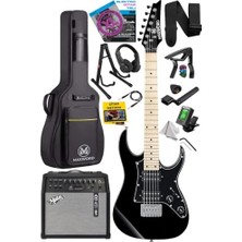 Cekar Store DE-150BK-50AMP Maple Klavye Hh Yüksek Kaliteli 50W Amfili Elektro Gitar Seti