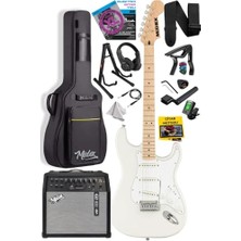 Cekar Store Midex RPH-30WH-50AMP Maple Klavye Sss 50W Amfili Elektro Gitar Seti