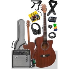 Cekar Store Midex PHX-188-50AMP Elektro Akustik Gitar 50W Şarjlı Bluetooth Amfili Full Set