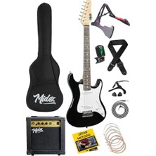 Cekar Store Midex CEG-36BK 8-12 Yaş Çocuklar Için Amfili Full 3/4 36 Inç Elektro Gitar Seti White Black