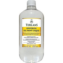 Cekar Store Terlans Kokusuz Terebentin 1000 ml | Yağlı Boya Inceltici | Kokusuz, Düşük Uçuculu Profesyonel Resim Malzemesi ve Atölye Kullanımı Için