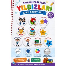 Sınıf Başkanı Nöbetçi Öğrenci Mıx Metal Buton Rozet Çanta Rozeti-Yaka Iğnesi (44MM) 10 Adet