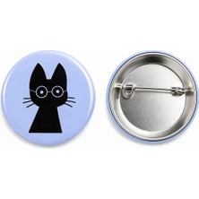 Kedi Rozet Çanta Rozeti-Şapka Aksesuarı (44MM) 1 Adet