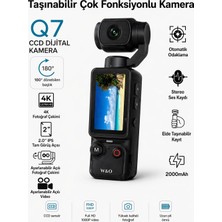Atlt Atlantis 66MP Ccd Dijital Taşınabilir Çok Fonksiyonlu Kamera 4K 180 Derece Dönebilen Başlık Ses Kaydı 2.5k Video Çekimi Fotoğraf 16XZOOM Webcam Özellikli