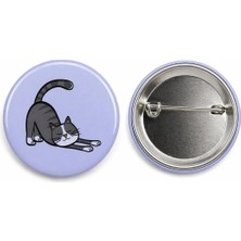 Kedi Rozet Çanta Rozeti-Şapka Aksesuarı (44MM) 1 Adet