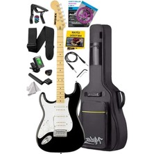 Cekar Store Midex RPH-40WB Siyah Beyaz Elektro Gitar Seti Hsh Manyetik Maple Klavye Üst Kalite