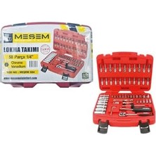 Cekar Store Meşem 58 Parça 1/4 Inç Lokma Takımı, Profesyonel El Aleti Seti, Model 024