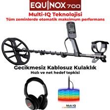Minelab Equınox 700 Izmit Dedektör Profesyonel Metal Altın Define Arama Dedektörü Su Geçirmez Multiıq