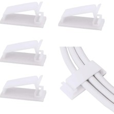 Cekar Store Orret Home 4 Adet Kendinden Yapışkanlı Kablo Yönetim Klipsleri, Çok Amaçlı Kablo Düzenleyiciler, Tel Klipler, Tv, Pc, Dizüstü, Ethernet Kablosu Için Kablo Tutucu, Masaüstü ve Ev Ofis Kullanımı (Beyaz)